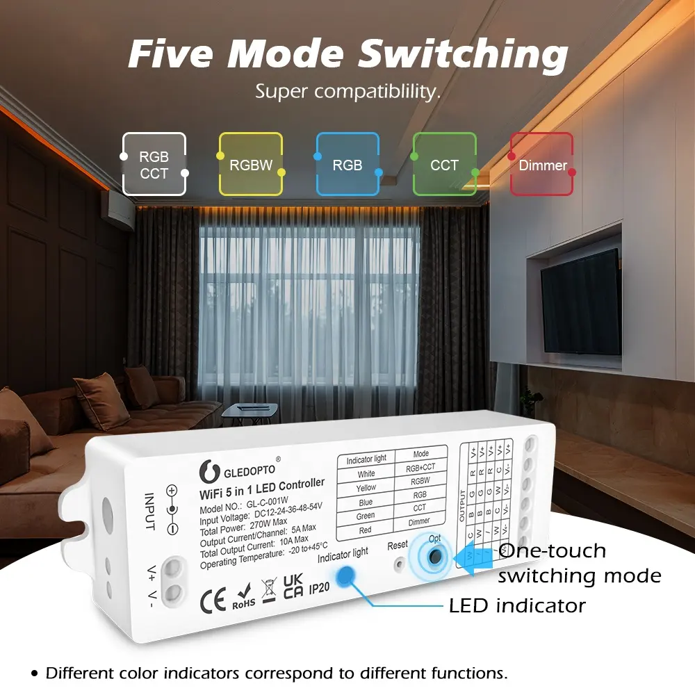Details about   MIboxer  2.4G Wireless Single Color Dimmer CCT RGB RGBW RGB+CCT LED Controller 