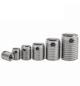 307 Type 3 Holes Stainless Steel Self-Tapping Thread Insert 308 Type Carbon Steel Colored Zinc For Repairing Thread Bushing