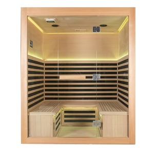 七大洲室内高档方形铁杉 & 红杉实木蒸汽桑拿房红外桑拿房 - Product Image 5