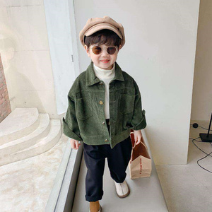 Nouvelle veste décontractée en velours côtelé pour enfants coréens, collection automne 2023, vêtements pour tout-petits, vestes de printemps pour bébés garçons - Product Image 5