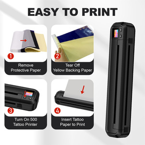 Impresora <span class=keywords><strong>de</strong></span> Tatuajes sin Tinta Kissure MHT500 con Pantalla Digital, Máquina <span class=keywords><strong>de</strong></span> Patrones Térmicos, Imagen Sombreada Imprimible, Impresora Inalámbrica Bluetooth - Product Image 5