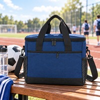 Sac isotherme de plage, en polyester souple avec fermeture éclair et poche avant, réutilisable pour le travail quotidien, les voyages et les pique-niques