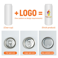 Bouteille jetable personnalisée de 330 ml et 500 ml en plastique PET avec couvercles pour thé au lait, jus de fruits, boissons, soda, cola, pop-corn
