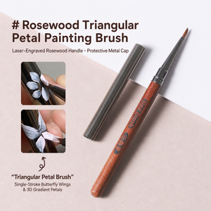 Pincel de pétalos triangulares de palisandro, pincel de una sola punta con forma de ala de <span class=keywords><strong>mariposa</strong></span> para pintura china, suministros de arte floral - Product Image 1