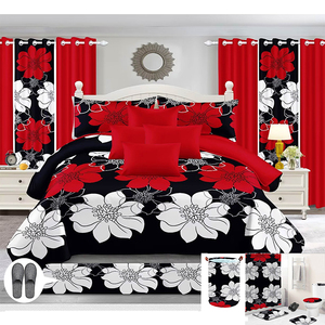 ODM/OEM Polyester Sợi Nhỏ Nhà Dệt May Sâu Tấm Màu Xanh Bộ In Trải Giường Bộ - Product Image 2