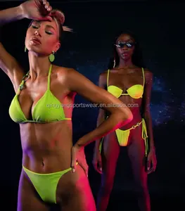 2023 New Arrivals Stylish Women Swimsuits Bikinis Plus Size Best Selling Underwear shiny Brazilian Push Up Thong Beachwear