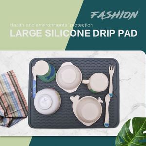 Creative <b>Dining</b> Mat <b>Folding</b> Kitchen Silicone Dish Drying Heat Resistant Mat Dish Mat Durable Non slip Dish Drying Drain Pad - Product Image 4
