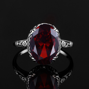 Đồ Trang Sức Phụ Nữ Giá 925 Sterling Silver Engagement Tuyên Bố Kim Cương Vàng Đầy Ngọc Trai Đá Opal Ngón Tay Trái Tim Pha Lê Nhẫn - Product Image 4