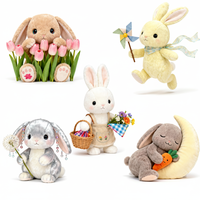 Poupée en peluche lapin avec logo personnalisé fabricant de jouets en peluche jouets en peluche faire vous propre conception mascotte en peluche lapin de Pâques jouet