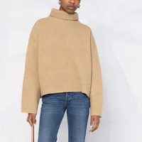 Guoou suéter de malha manga longa feminino, pulôver de malha com manga longa para mulheres, novidade de 2022