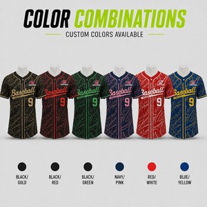 Maillot de baseball personnalisé en gros, à rayures fines, imprimé tribal, séchage rapide, respirant, boutonné, en polyester, uniforme d'équipe par sublimation - Product Image 6