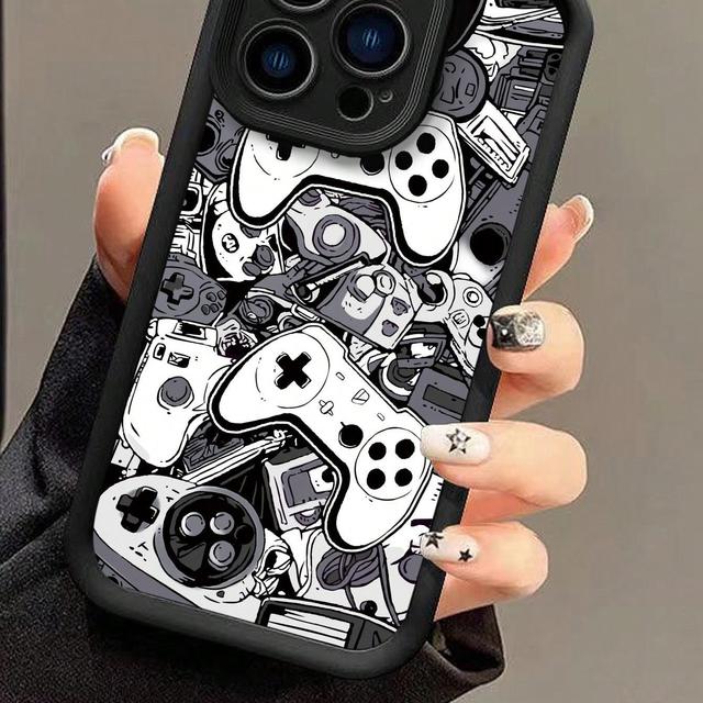 For 16 18 Pro Max 17 13 12 Phone Case Shell Cover Frosted Shockproof Game Console Graphics Candy Color Men Back Custom