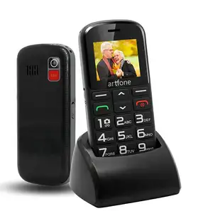 CS182 MTK 2G Senior Phone With SOS Key Dual SIM with Charging Cradle big speaker long standby