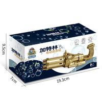 Machine à bulles automatique Gatling à 8 trous, pistolet à bulles électrique en plastique, jouet d'extérieur pour enfants