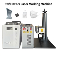 Máquina de marcado láser UV JPT 5W 10W 15W con posicionamiento por visión CCD para marcado de diamantes, logotipos y líneas de cintura, modelo CNC dividido