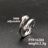 Maßgefertigter Großhandels-925-Sterlingsilberring mit Gravur, Paargeschenk, Offene Hände Umarmung, Verstellbarer Ring, Liebes-Umarmungsring