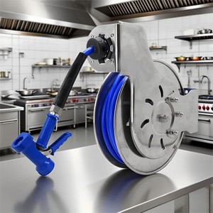 Enrouleur de tuyau rétractable en acier inoxydable 304 pour l'irrigation de jardin avec robinet de cuisine en laiton poli pour usage en cuisine - Product Image 6