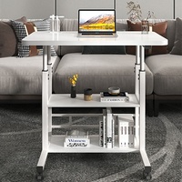 Bureau de travail à domicile, table réglable en hauteur, table pour ordinateur portable