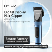 Tondeuse à cheveux pour hommes, moteur puissant, lame en acier inoxydable, alimentation par batterie USB, lame réglable, écran LED