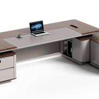 Ensemble de bureau de direction en bois en forme de L modulaire avec rangement, design moderne, durable, multifonctionnel pour la maison, le bureau, l'hôtel, la villa