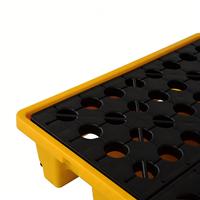 Paleta de Plástico OEM L-L19 de 2200 Litros para Almacenamiento en Frío Industrial, Construcción y Transporte de Carga - Entrada Bidireccional, Protección Contra Derrames de Aceite/Químicos