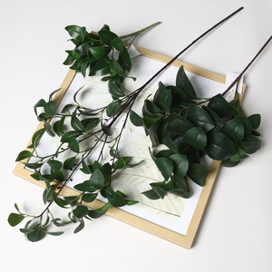Feuilles vertes artificielles Lichao en PVC souple semi-faites à la main pour la décoration de mariage et l'aménagement paysager - Product Image 1