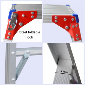Công nghiệp nhôm có thể gập lại nền tảng hệ thống khóa pin kép chống trượt khóa an toàn di động bằng tay gia cố nền tảng làm việc - Product Image 5
