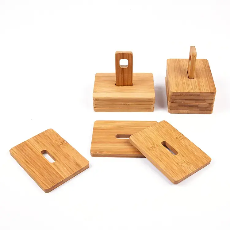 Promotional Wooden Coaster Bamboo Tea Cup Mat From Factory