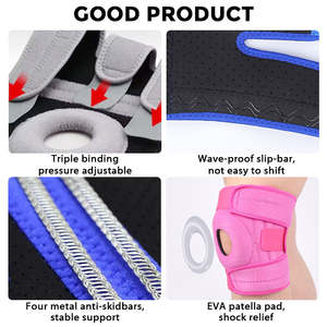 Rodillera de neopreno para primavera - Diseño de rótula abierta, antideslizante, compresión transpirable, soporte grueso para estabilidad y protección articular - Product Image 2