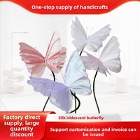 Fleur en fil de soie Papillon 50cm pour décoration de mariage, maison, festival et accessoires de photographie