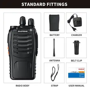 Walkie Talkie kustom Walkie Talkie jarak panjang 10km BF 888S Talkie tahan air tahan ledakan Walkie Talkie frekuensi ganda kelas