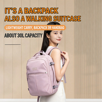 Sac à dos de voyage grande capacité 30L, résistant à l'eau, en polyester, avec compartiment à chaussures indépendant pour les voyages et les trajets quotidiens