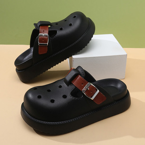 Women's <b>Clogs</b> Breathable Thick Soled Closed Toe EVA Sandals Buckle Style Summer Outdoor Wear Resistant Non Slip Height - Product Image 4