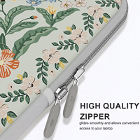 Étuis pour ordinateur portable matelassés imprimés de fleurs de 14 pouces, étui pour ordinateur portable rembourré, sac d'ordinateur portable mignon