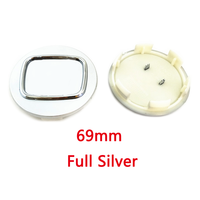 Cache-moyeux de roue de voiture en ABS chromé de 69 mm pour Civic, accessoires décoratifs avec installation par clipser