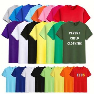 Custom Solid Knitted Casual Blank 100% Cotton Crew Neck Heavyweight 200G Soft T-<b>Shirts</b> for Adults & Kids - Product Image 2