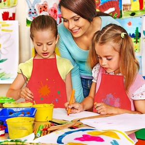 ผ้ากันเปื้อนสำหรับเด็กใช้ซ้ำได้สีสดใสทนทานกันน้ำระบายอากาศได้สำหรับทาสี & ปาร์ตี้ - Product Image 5