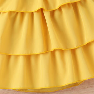 Yazlık Çocuk Giysileri Yeni Stil Kızlar Kolsuz Günlük Takım Baskılı Askılı Bluz Pasta Etek 2 Parça Set Şapkalı - Product Image 5