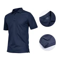 Prestaties Top Hoge Kwaliteit Golf Tee Shirts Polyester T-shirts Mannen Custom Stof Ontwerp Stretch Heren Golf Shirt Shenzhen