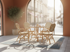 Juego de Comedor Jamaica Bistro, Diseño Asiático, Muebles de Comedor Cómodos y Compactos para Apartamento, Calidad Premium, Exportación de Indonesia - Product Image 2