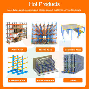 Estantes de metal apilables automatizados Estantes de almacenamiento y unidades de estanterías Almacén Asrs Pallet Shuttle Racking System - Product Image 6