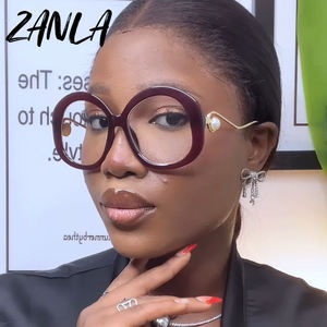 แว่นอ่านหนังสือแฟชั่นป้องกันแสงสีฟ้าหรูหราประดับมุกแว่นตากรอบใหญ่<span class=keywords><strong>2025</strong></span>สำหรับผู้หญิงแว่นตากลมใสลายดอกไม้สไตล์ใหม่ - Product Image 2