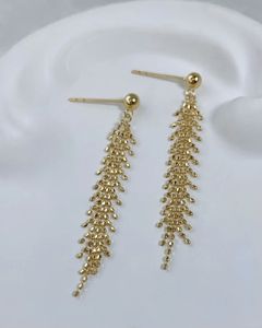 Ensemble de bijoux fins en or véritable 18 carats Xinfly, jolies boucles d'oreilles et collier pour femmes, cadeau idéal pour une fête - Product Image 3