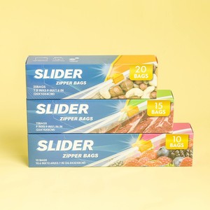 Sacs à fermeture éclair 7,8x3,9x1,6 pouces pour le stockage alimentaire, scellables, utilisables au réfrigérateur - Product Image 1