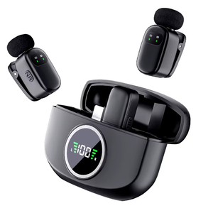 K21 không dây Lavalier Microphone với <span class=keywords><strong>LED</strong></span> chỉ số pin, Tương thích với điện thoại di động trò chơi ve áo Microphone - Product Image 1