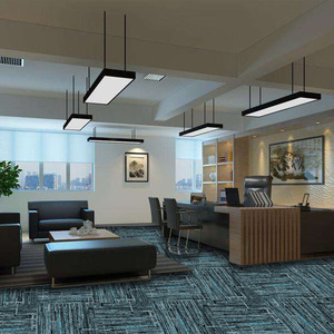 Commercial Modern Loop Pile Nylon Square <b>Puzzle</b> Pattern PVC Backing Carpet Tile - Product Image 1