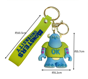 Llaveros 3D <span class=keywords><strong>de</strong></span> Dibujos Animados, Lindos Monstruos <span class=keywords><strong>de</strong></span> la Universidad, Diseño <span class=keywords><strong>de</strong></span> Mike <span class=keywords><strong>Sullivan</strong></span>, Llavero Promocional Anticaída para Bolsos, Colgante - Product Image 2