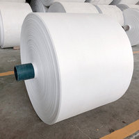 Bon marché Recycler Raphia Polypropylène Tube Rouleaux de Tissu Tissé Par PP Pour Le Riz