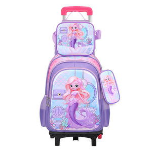 Mới ba mảnh schoolbag cho học sinh tiểu học với có thể tháo rời xe đẩy bữa ăn túi và túi bút trẻ em trường Túi - Product Image 1