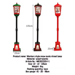 Décoration de Noël YUYANG, lanterne de rue suspendue pour intérieur et extérieur, Père Noël, lanterne à neige avec musique - Product Image 6
